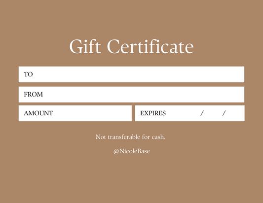 Nicole Base GIFT CARD