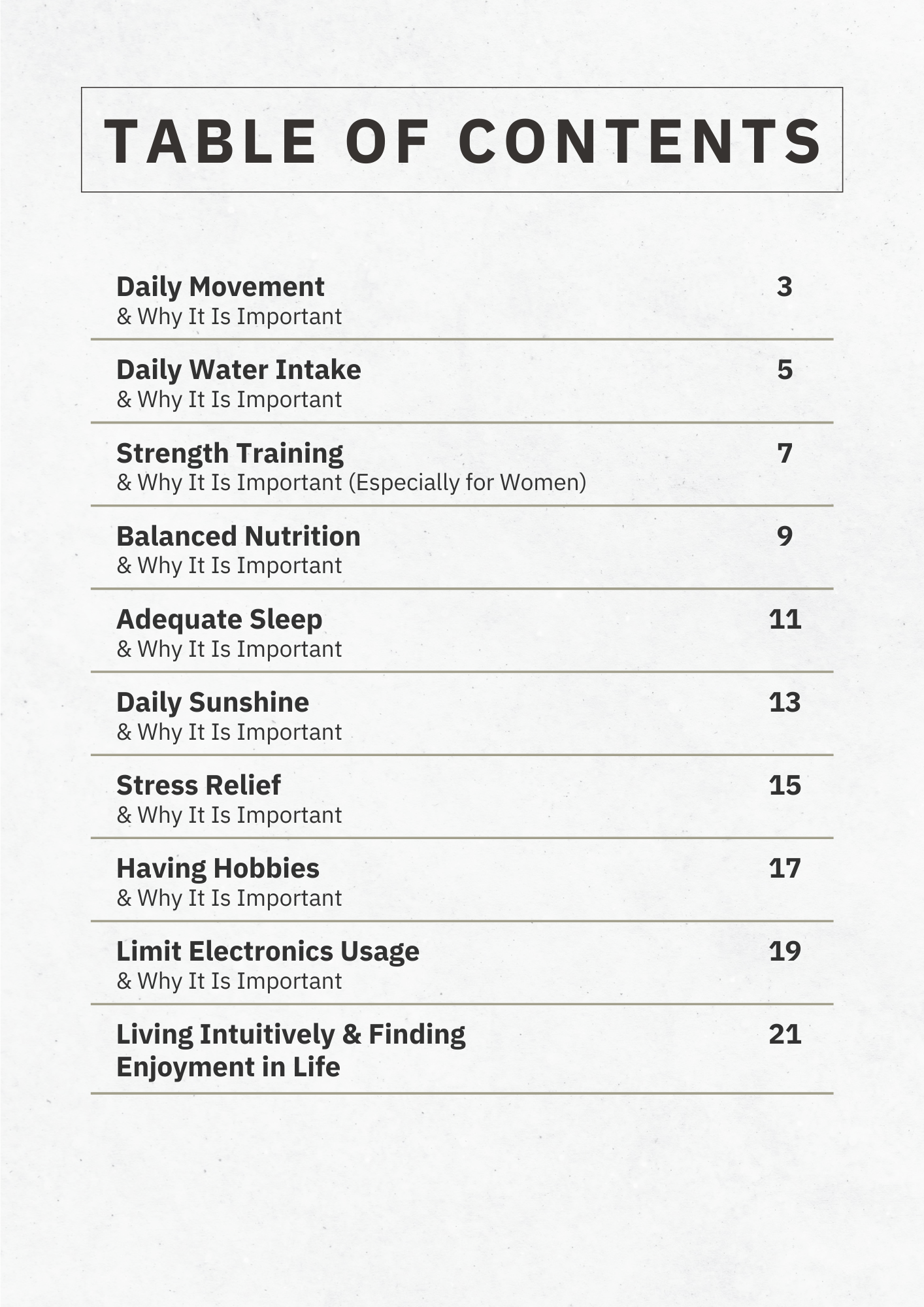 Back to Basics Membership